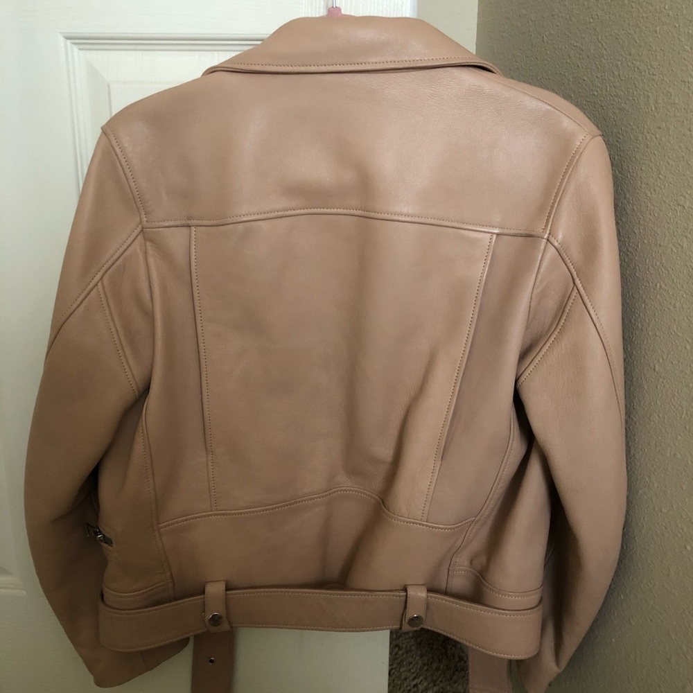 SOLD Acne studios mock leather jacket peach - Picture 4 of 4